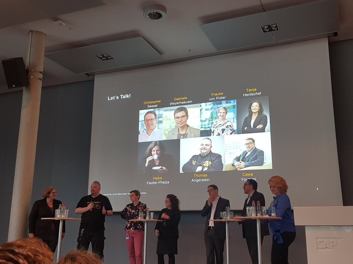 julischiermeyer's tweet photo. Panel about family & career as manager - #SAP rocks and shows internal role models #diversityatsap #inclusionatsap https://t.co/7dmpUovlaP