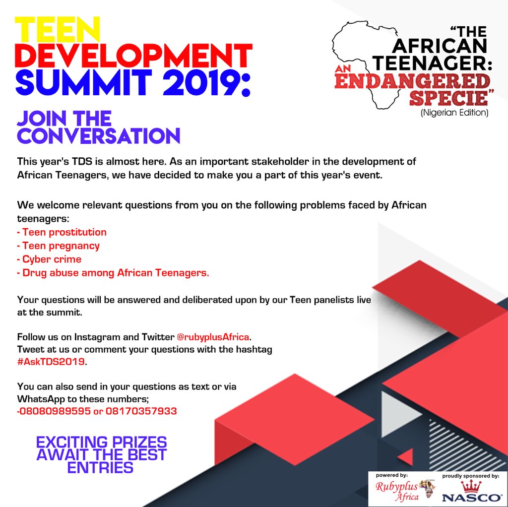rubyplusafrica's tweet image. It’s 19 days to the 2019 Teen Development Summit. 

If you won’t make it there, your voice should. JOIN THE CONVERSATION 👇🏿
. 
. 
#summit  #events #cakes #africa #tds2019 #GameofThrones #endsars #LIVBAR