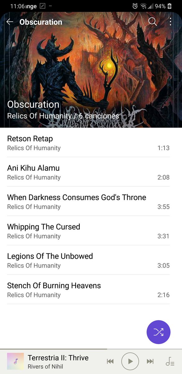 Rnoa96's tweet image. Llevaba tiempo sin descargarme ningún disco, vamos a ver que tal está #Obscuration \\m//