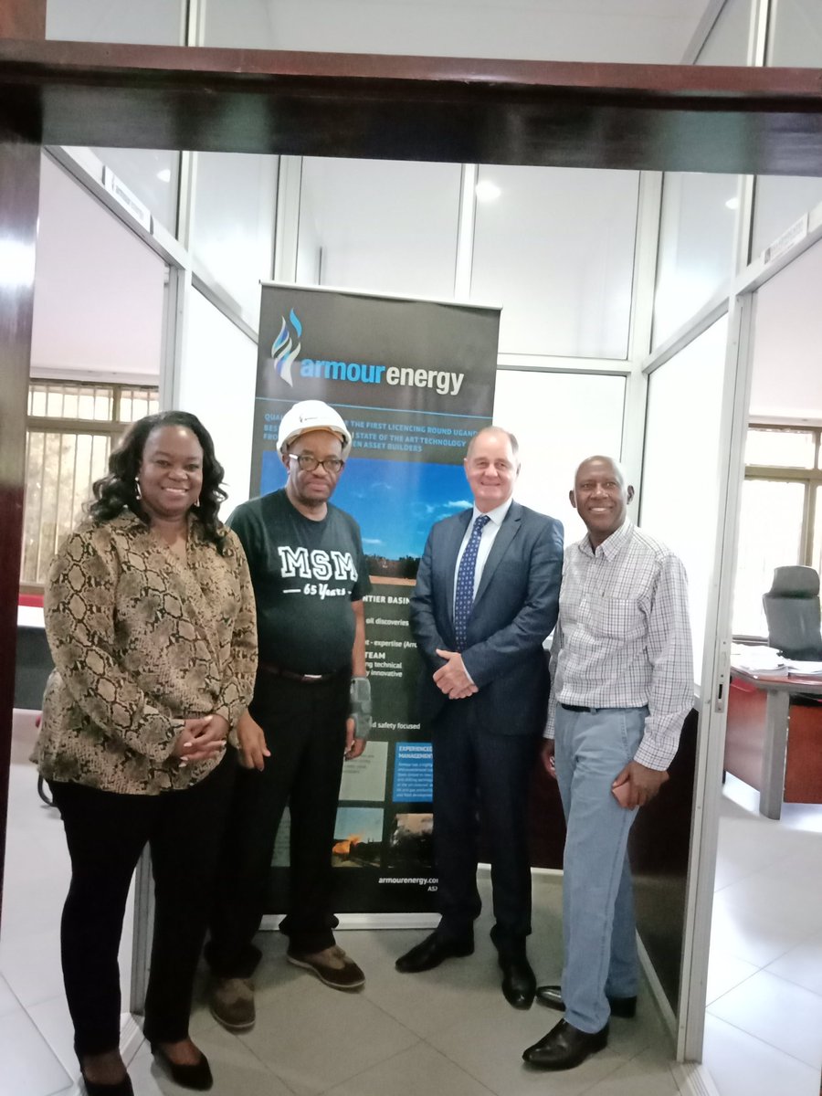 FullgrabeKym's tweet photo. New oil and gas fields have the potential to transform the Ugandan economy.  Australian company Armour Energy is one of only 4 comps to receive an exploration licence.  Great to meet with their team in Kampala.  Contact Austrade Kenya for more info about Uganda opportunities. https://t.co/5BeDi4acv2