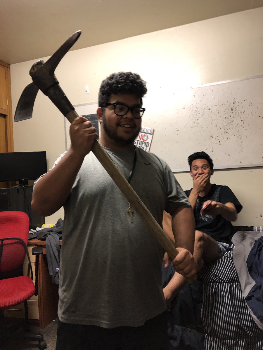 legodano's tweet photo. We really went out driving and found a pickaxe in the middle of the road. If that ain’t good luck then I don’t know what is https://t.co/Ekgfy2YUQm