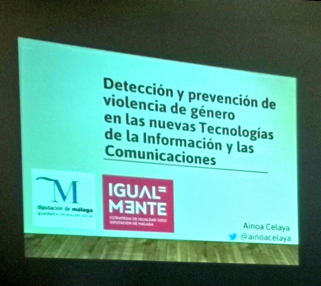 Malagaconvive's tweet photo. Ainoa Celaya @ainoacelaya, perito judicial TIC, imparte el taller Detección y Prevención de Violencia de género en las TIC. Mesa Comarcal sobre Violencia de género de la Diputación de Málaga en Benamocarra @ABenamocarra https://t.co/ypiM7z1y3s