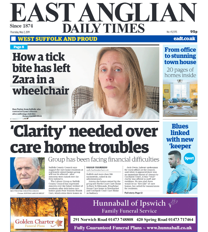 suffolklabour's tweet photo. 📰 ICYMI: Last week, @suffolklabour's Cllr Jack Owen featured on 2️⃣ front pages 📰

🏡 @EADT24: ''Clarity' needed over care home troubles' - https://t.co/jrPN6ouXxc

📄 @SFPSudbury: 'Open letter questions lack of progress on Delphi's future' - https://t.co/JeQZWueBg5 https://t.co/bnWUlYyUzZ