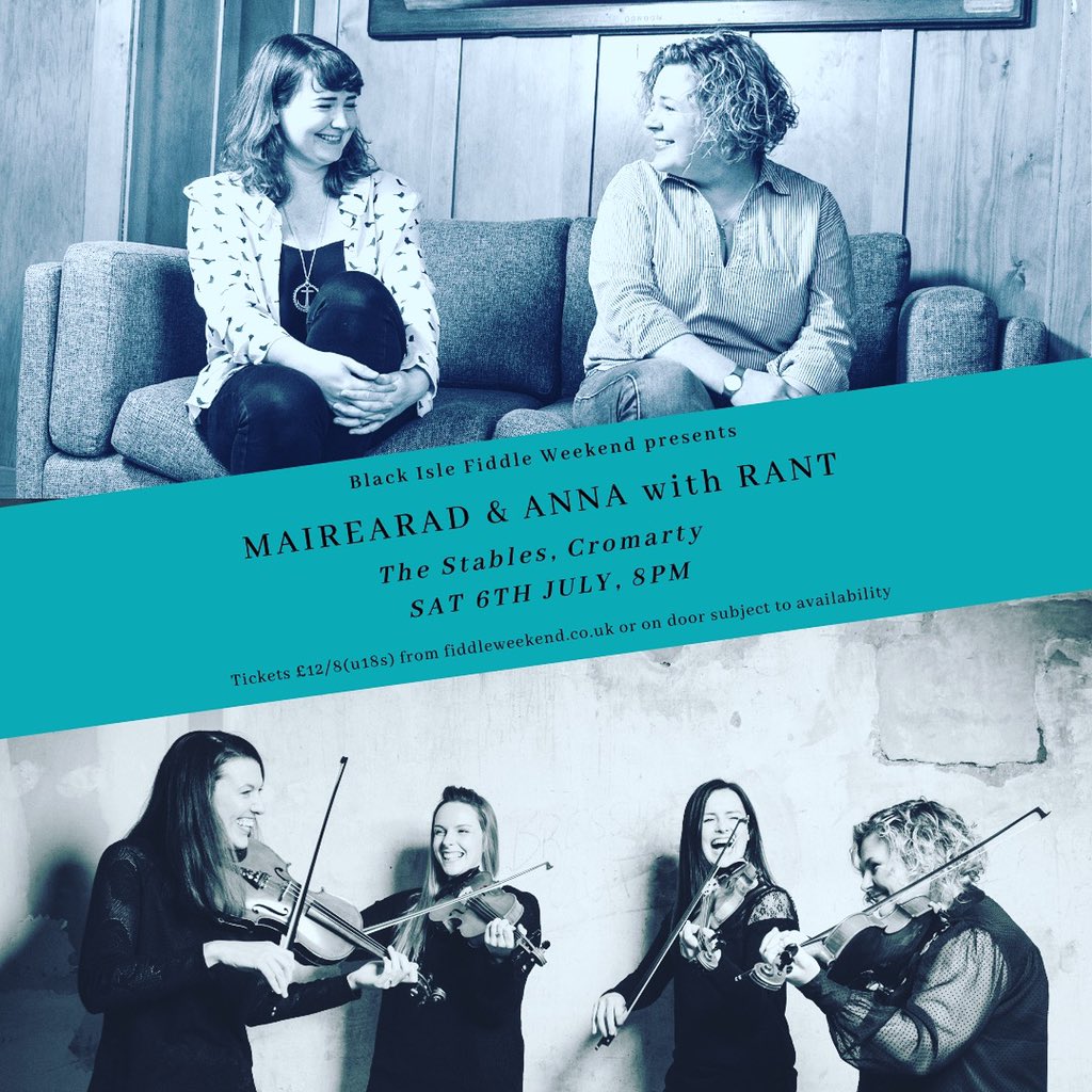 BlackIsleFiddle's tweet photo. Tickets now on sale for 
✨MAIREARAD &amp; ANNA with RANT✨
6th July, 8pm, The Stables, Cromarty 

https://t.co/ade2bfRPpb

#cromarty #blackisle #nc500 #folkmusic https://t.co/17jh4KEoSu