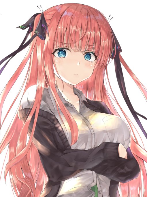 スラもりさんがTwitterに投稿した中野二乃(五等分の花嫁)のイラスト。