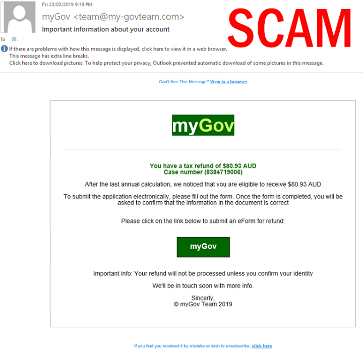 AccountTechSol's tweet image. Scam email and text messages like this are increasing, and can look very convincing.

Before clicking on any links - hover over them first to see if a different web address shows up.  If in doubt, go to the website via your browser (rather than via the link) and check there.