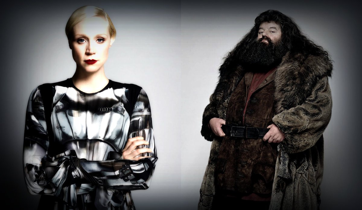 All th' teachers had ta pose for th' new portraits. I jus' /happ'n'd/ ta stand next ta the gian' beauty. 

// You're amazeballs @AggravatedChibi