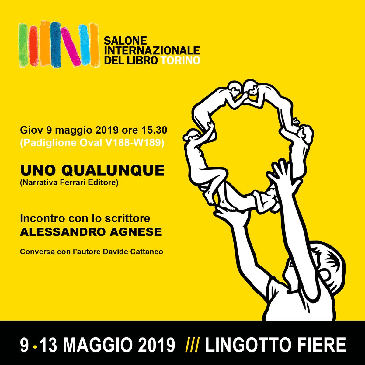 SandroCupo's tweet photo. Se giovedì siete al @SalonedelLibro passate ad ascoltare la presentazione del mio libro alle 15.30 al Padiglione Oval V188-W189.
Vi aspetto!
#Salto19 https://t.co/JgrP1Ea0Qa
