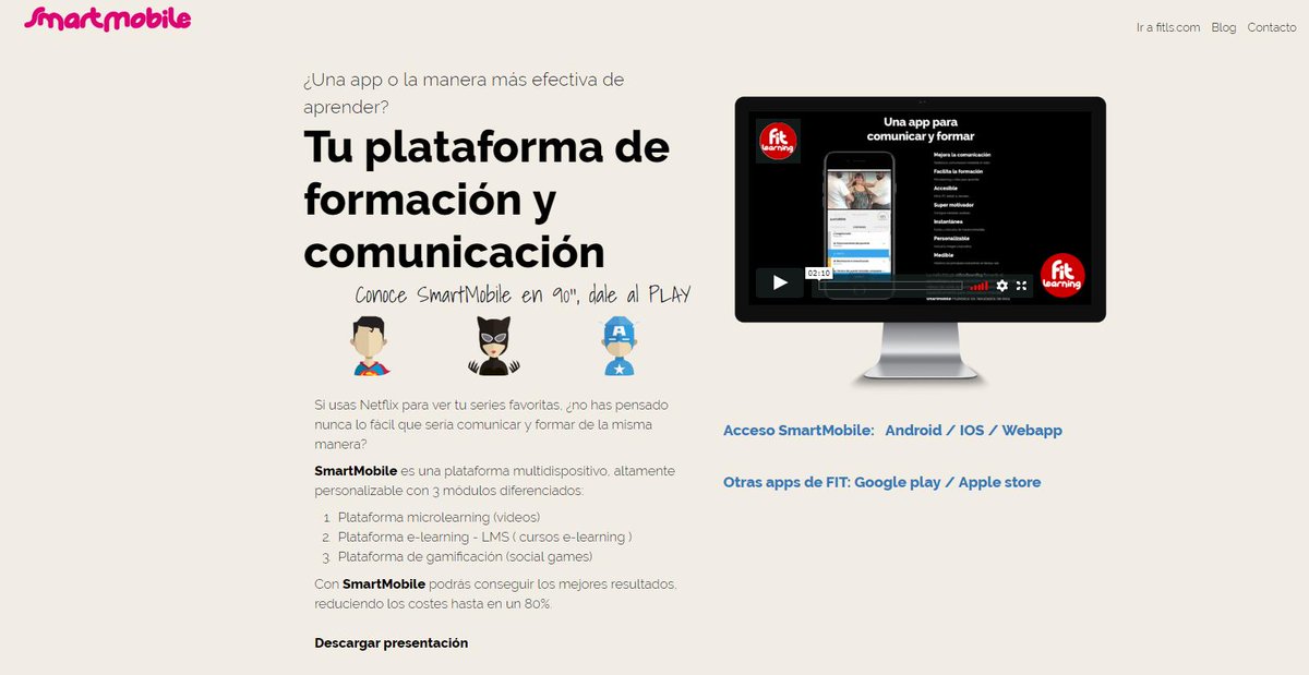 ¿Sabes lo que podrías conseguir si llevaras la #formación y #comunicación de tu empresa hasta el móvil de tus empleados? descúbrelo con nuestra plataforma multidispositivo #SmartMobile. 

#microlearning #cursoselearning #gamificación

bit.ly/2Wyq3AC