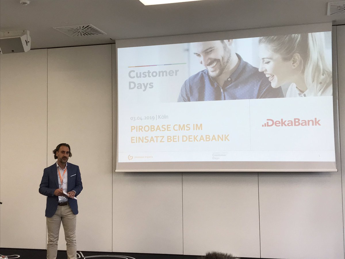 AxelHeaven's tweet photo. Top #Vortrag auf den #CustomerDays2019 von @pirobaseimperia Konstantin Stergiopoulos, Director Business Development & Sales von Pirobase über unseren gemeinsamen Kunden #DekaBank @empulse_cologne Dankeschön https://t.co/9rrhvXn6j5