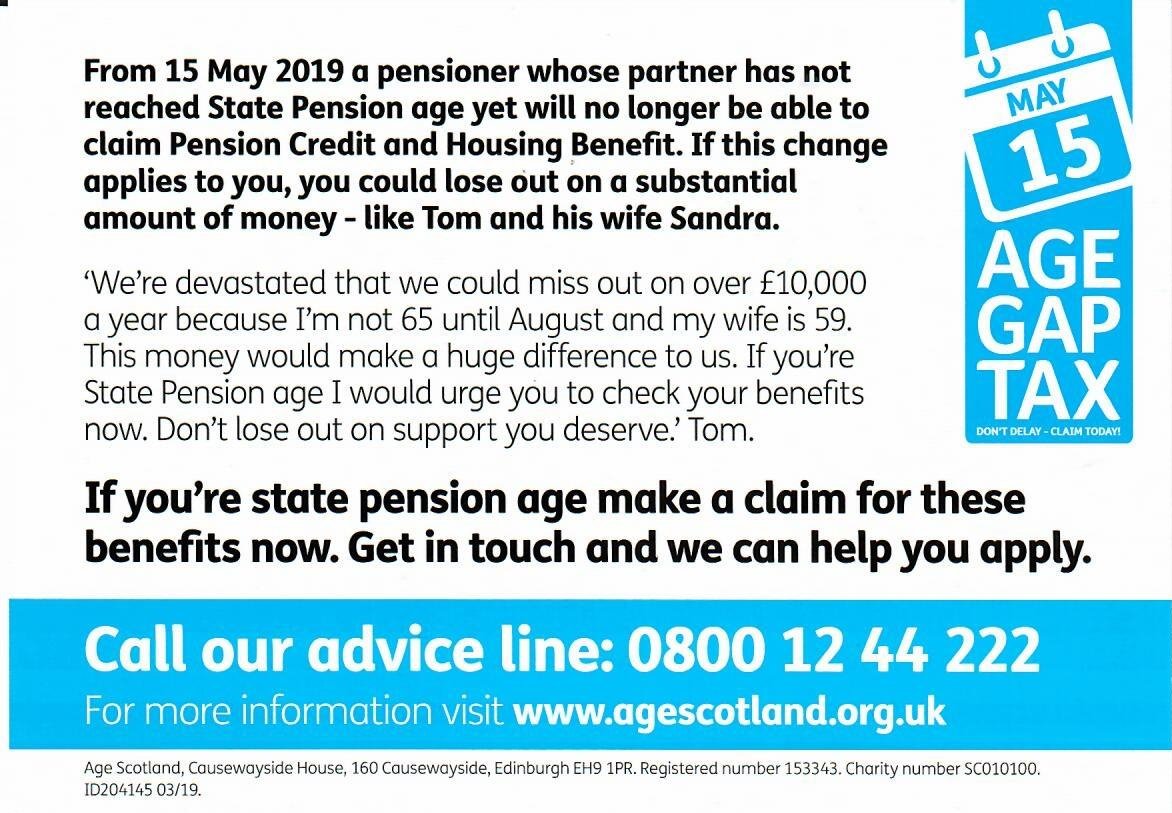 Deadline 15th May, check your entitlement today #Agegaptax