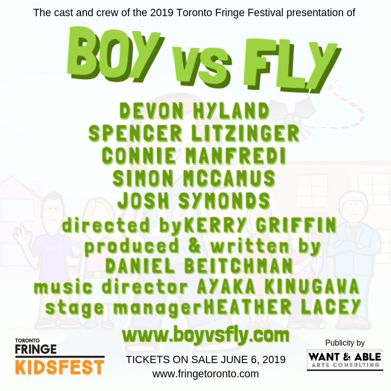 boyvsfly's tweet photo. The 2019 Toronto Fringe Festival Production of @boyvsfly
Kerry Griffin, Devon Hyland, Spencer Litzinger, Connie Manfredi, Simon McCamus, Josh Symonds, Ayaka Kinugawa, Heather Lacey, Damien Nelson, Daniel Beitchman
#fringeto #kidsfest #boyvsfly #Announcement #itstartedatfringe https://t.co/itfCqSJLGu