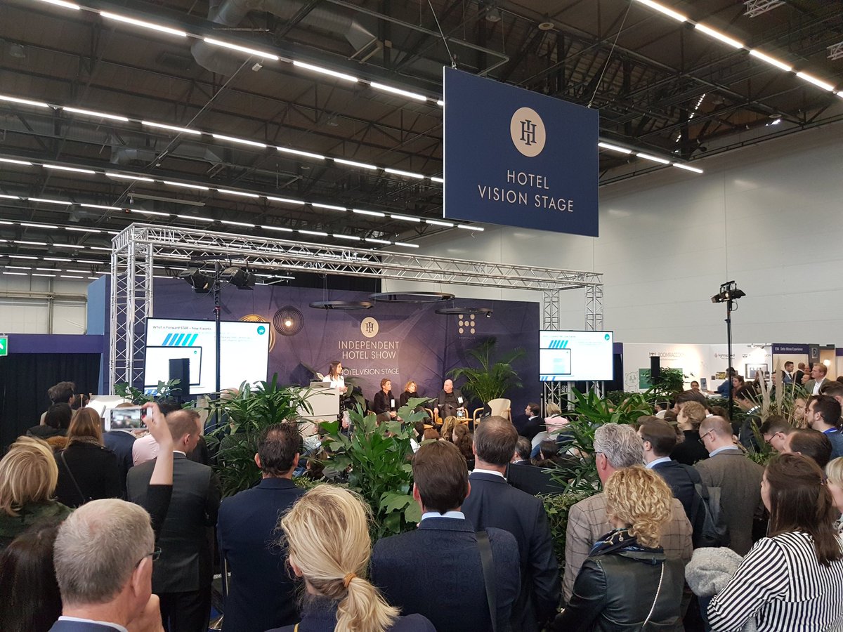 So excited to see the Independent Hotel Show Amsterdam open and looking so good. Well done to the team. Great first session at the Hotel Vision Stage. #Montgomery