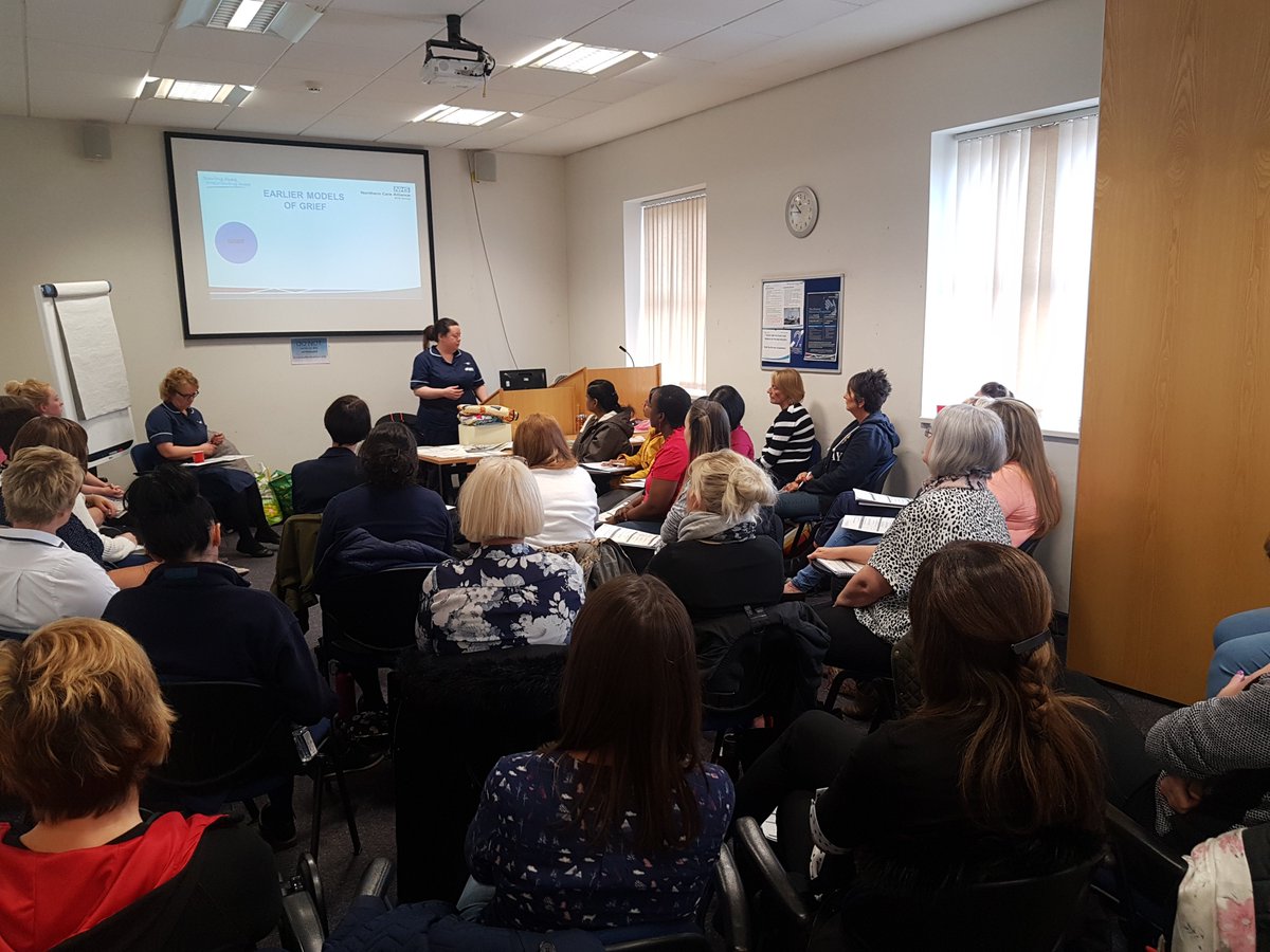 MissNicAnderson's tweet photo. Great attendance at the Bereavement Study Day at Fairfield today! Really enthusiastic staff and speakers! @AliceDa93416470 @fionaDmurphy @NCAlliance_NHS https://t.co/WynG1wsCLP