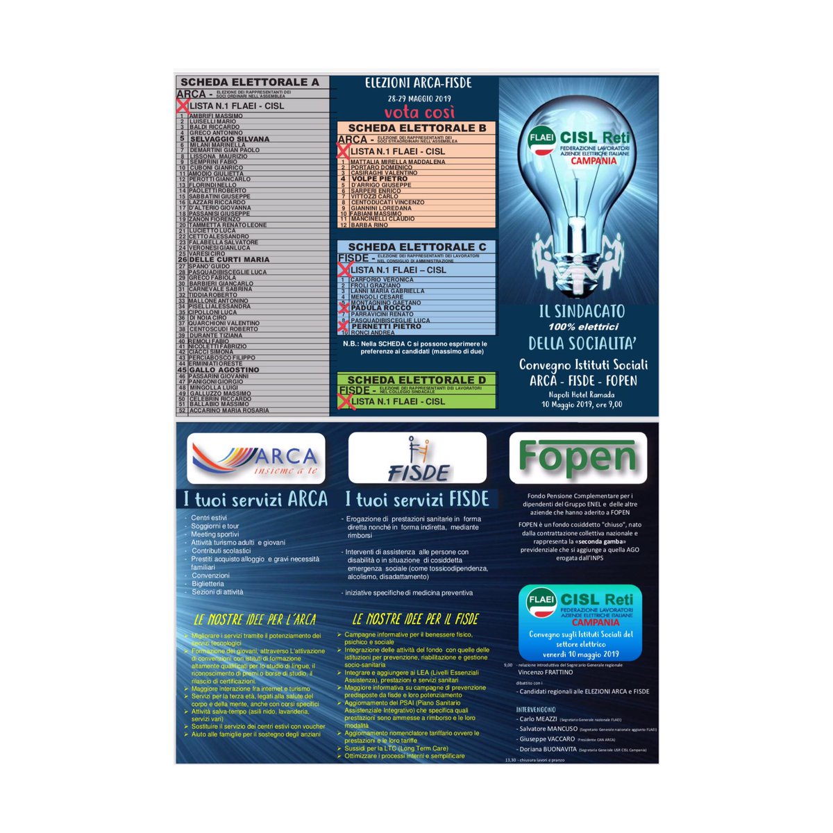 FlaeiCampania's tweet image. Gli Istituti Sociali                                    #ARCA #FISDE #FOPEN                            Convegno del 10 maggio