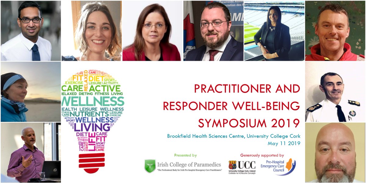 Only a few days (and only a few tickets!) left to our Wellbeing Symposium on Sat May 11 in UCC.  8 CPC points, great speakers providing practical advice, and catered breakfast and lunch - only 20EUR! More info here:  irishparamedic.com/wellbeing2019/