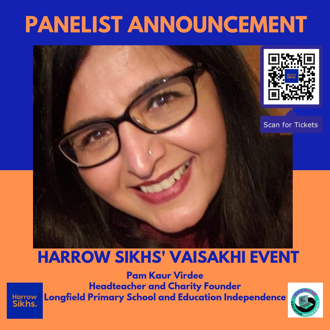 We are pleased to announce our 4th panelist, local Headteacher and Charity founder- Pam Virdee. Pam has served her local community through education for 28 years. She recently founded education charity, Education Independence.