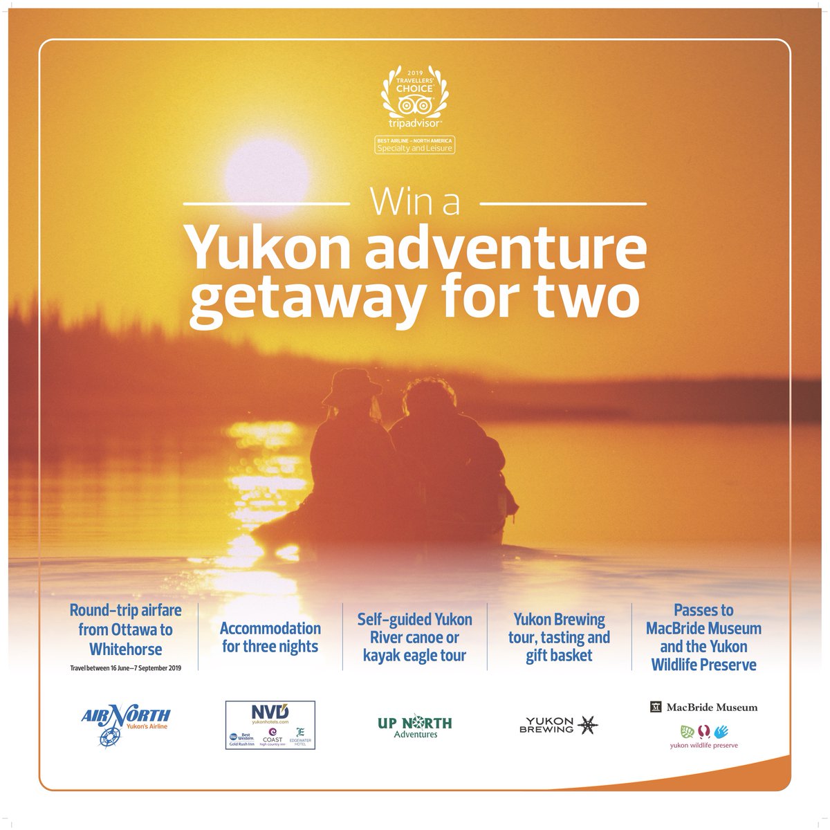 Air North, Yukon's Airline, has donated a huge prize with other partners from the Yukon. Find their booth at Ottawa Beer Fest 2019 and fill out a ballot for your chance to win a trip to the north for 2 including flight, hotel, activities and a gift basket from Yukon Brewing.