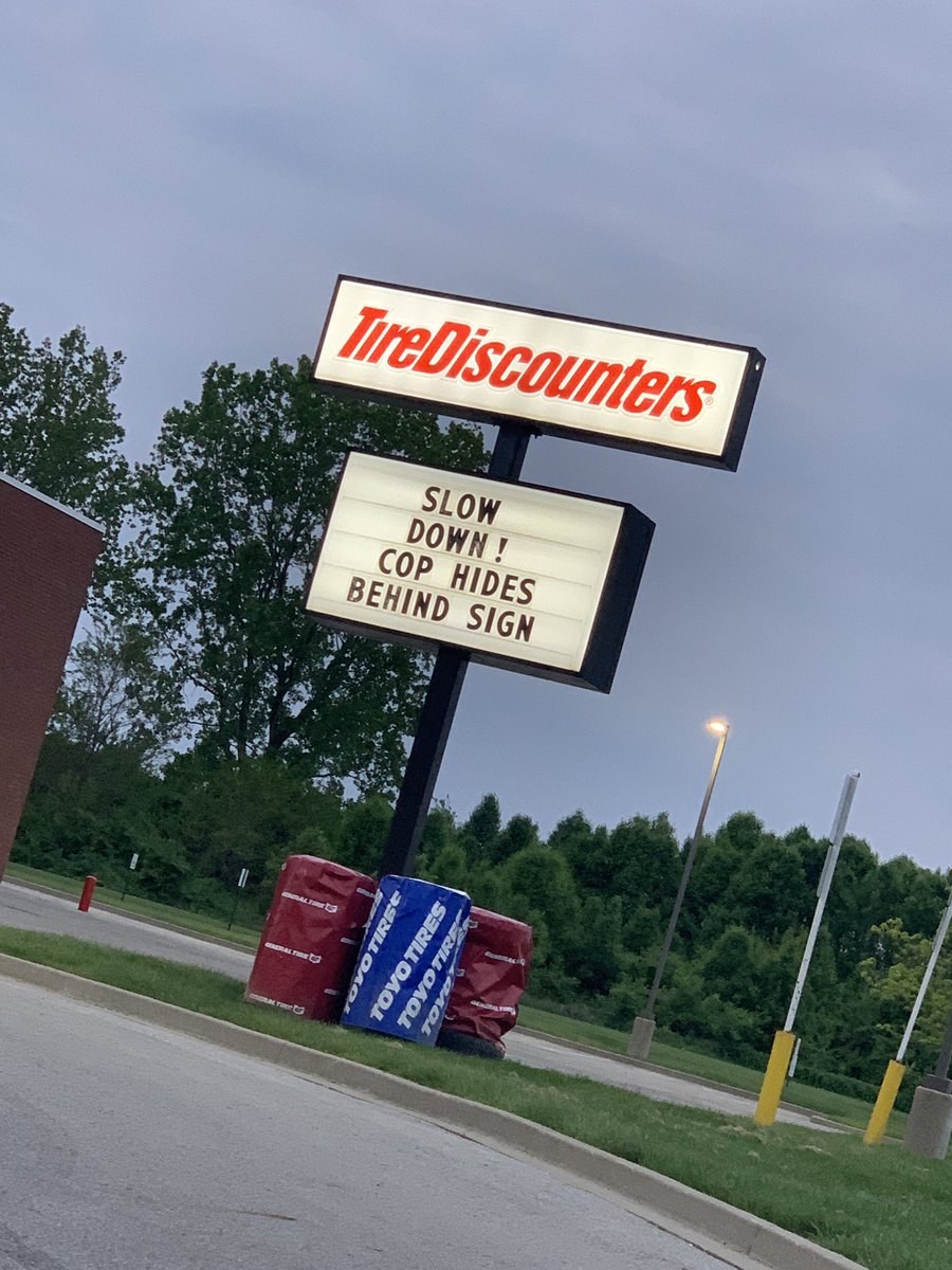 TireDiscounters's tweet photo. He's actually behind the pole. He's really thin...
#copysign #sign
๐ธ @shayan_brown00 https://t.co/lQCHis9E0J