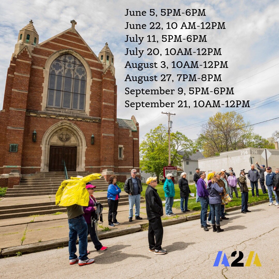 Akron2Akron's tweet photo. 2019 Walking Tour Schedule. In the mix: West Hill, Copley Road, South Akron, and a Towpath ride. https://t.co/MZ5hzLtS9d
