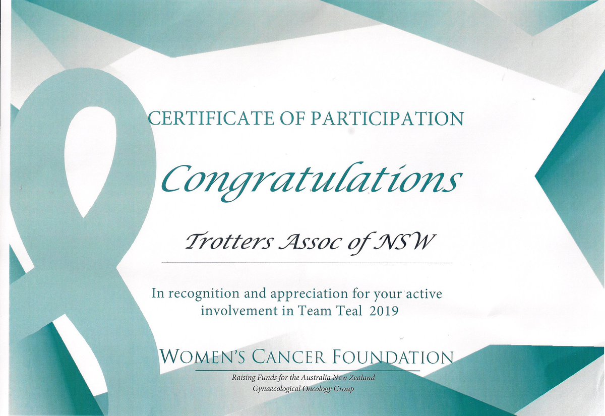 TrottersNSW's tweet photo. The Trotters Association of NSW is proud to be a sponsor of Team Teal for 2019. https://t.co/5jfqSyzONw