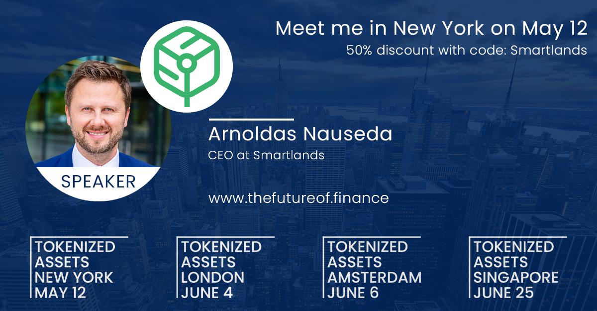 Latest speaker update for Tokenized Assets New York: the only FCA-regulated crowdfunding platform in Britain leveraging the blockchain technology for issuance of security tokens allowing investors to use both fiat currencies and cryptocurrencies to fund their bids.

<a href="/Smartlands/">Smart Lands</a>