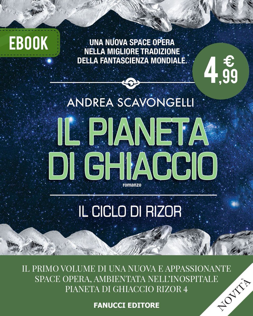 Una nuova serie di #fantascienza che segna il ritorno, tutto italiano, della #spaceopera. Il pianeta di ghiaccio di Andrea Scavongelli è da oggi disponibile in #ebook e verrà presentato venerdì 10 maggio, alle ore 16.30, nella Sala Rosa del #SalTo19!