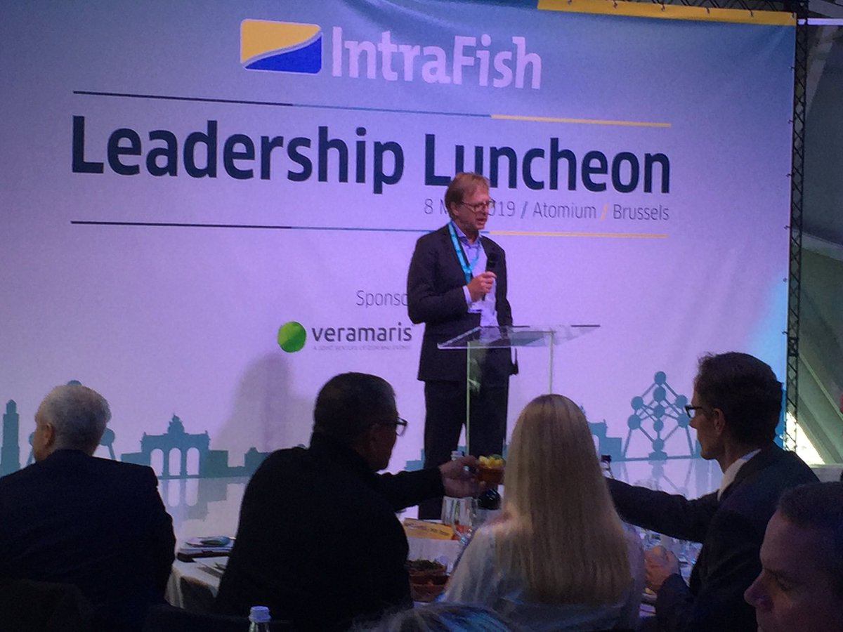 Cermaq's tweet image. As industry lederes we have a common agenda, the #SDGs, and SeaBOS is an efficient means to transform the #seafood industry., says Geir Molvik @IntraFishEvents