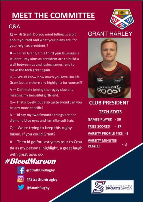 Just a day late, here’s Grant Harley’s #MeetTheCommittee