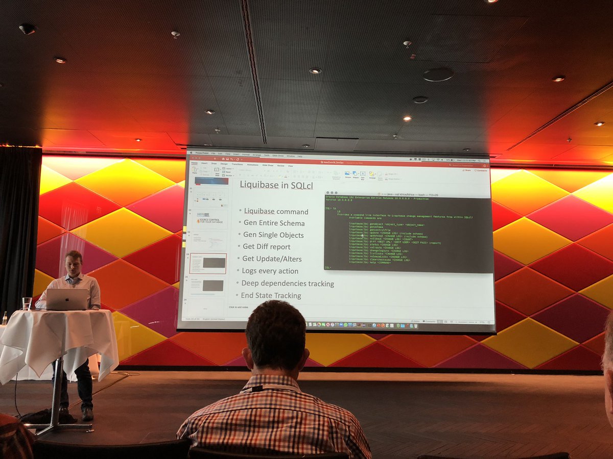 liquibase's tweet image. #liquibase FTW RT @dgielis: Very interesting to see Liquibase coming in #SQLcl - devops talk of @krisrice at #apexconn19