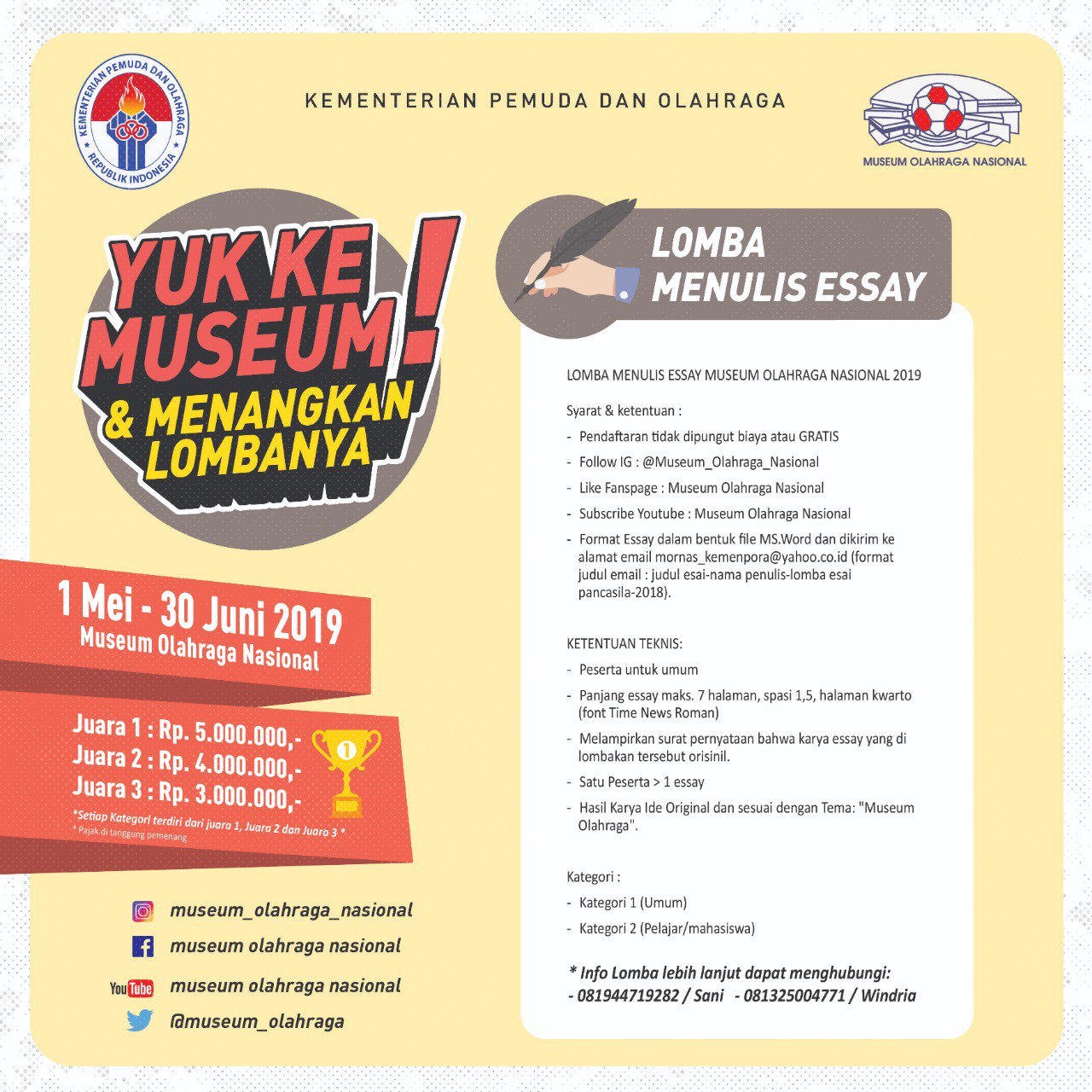 Lomba Essay 2018 Gratis Untuk Umum Tulisan