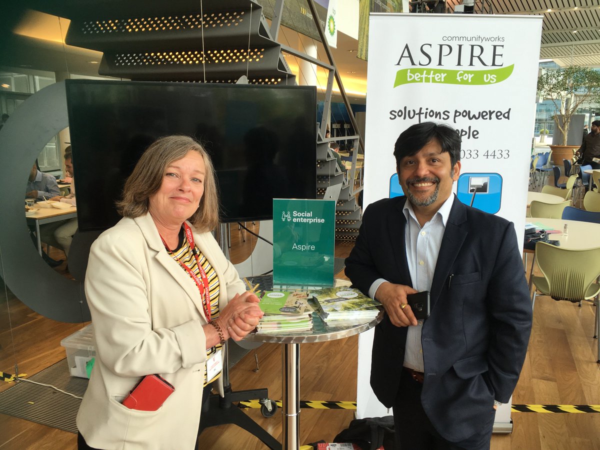 This time last week we were at BP's Volunteering in Action event with Katharine Sutton, Director of <a href="/AspireComWks/">Aspire Community Works</a> and Dheeraj Choudhary from BP Sunbury, who were sharing their positive experience of working together as part of the arc programme.