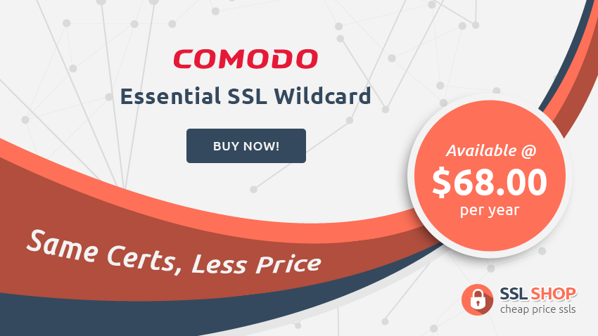 cheap_ssl_shop's tweet image. 50% Flat Discount on Comodo Essential SSL Wildcard and secure all sub-domains on your main domain under a single certificate. @ $68.00 per year 

bit.ly/2LqVVWr

#wildcardssl #ComodoEssentialSSL #Wildcard #cheapssl