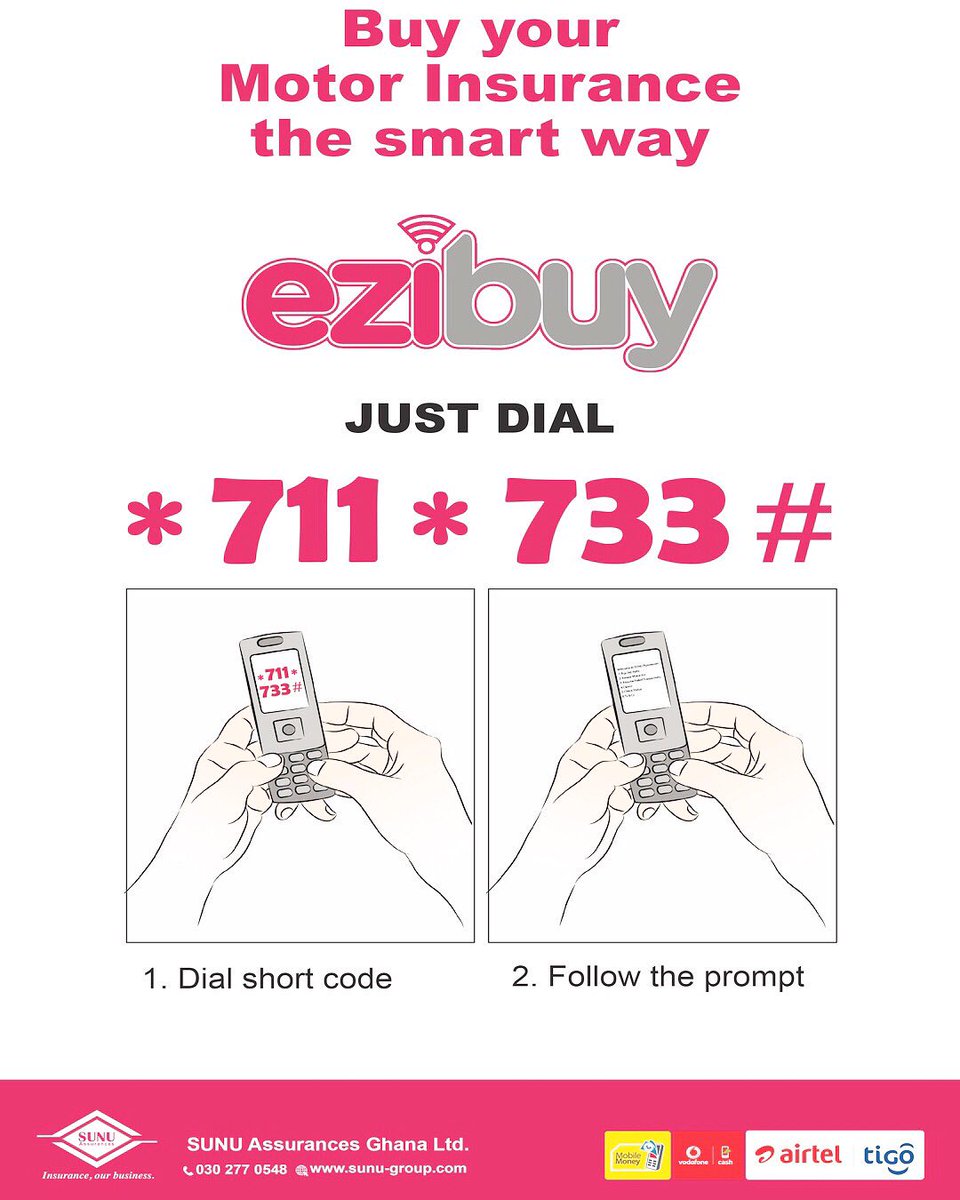 sunughana's tweet photo. Just dial *711*733# or call us today on 0302770548 to get your insurance policies.
.
.
.
#insurance #sunugh #accra #ghana #ezibuy *711*733# https://t.co/5IXhAdgiHF
