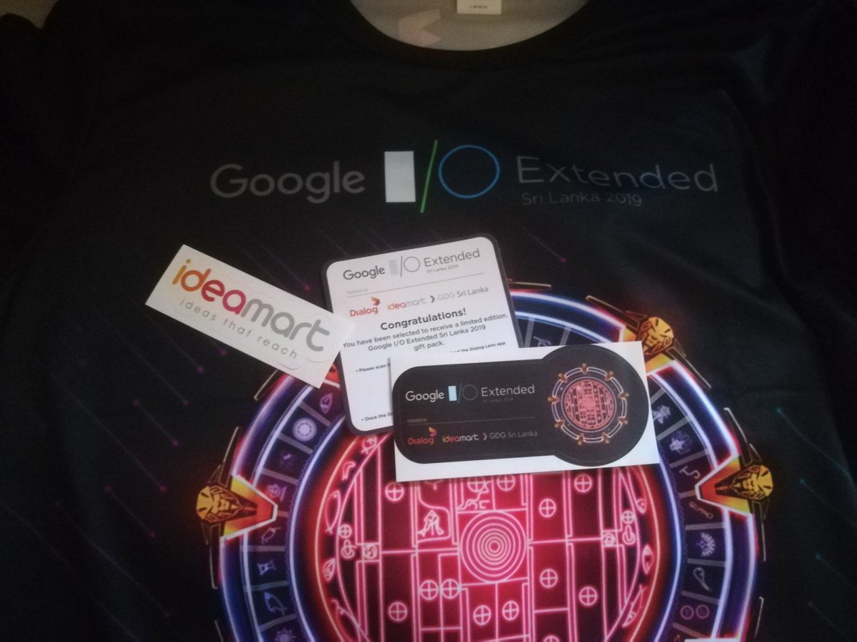 thambaru's tweet photo. Received @dialog Google I/O gift pack.
#IO19LK #Dialog https://t.co/VDnH8unuDX