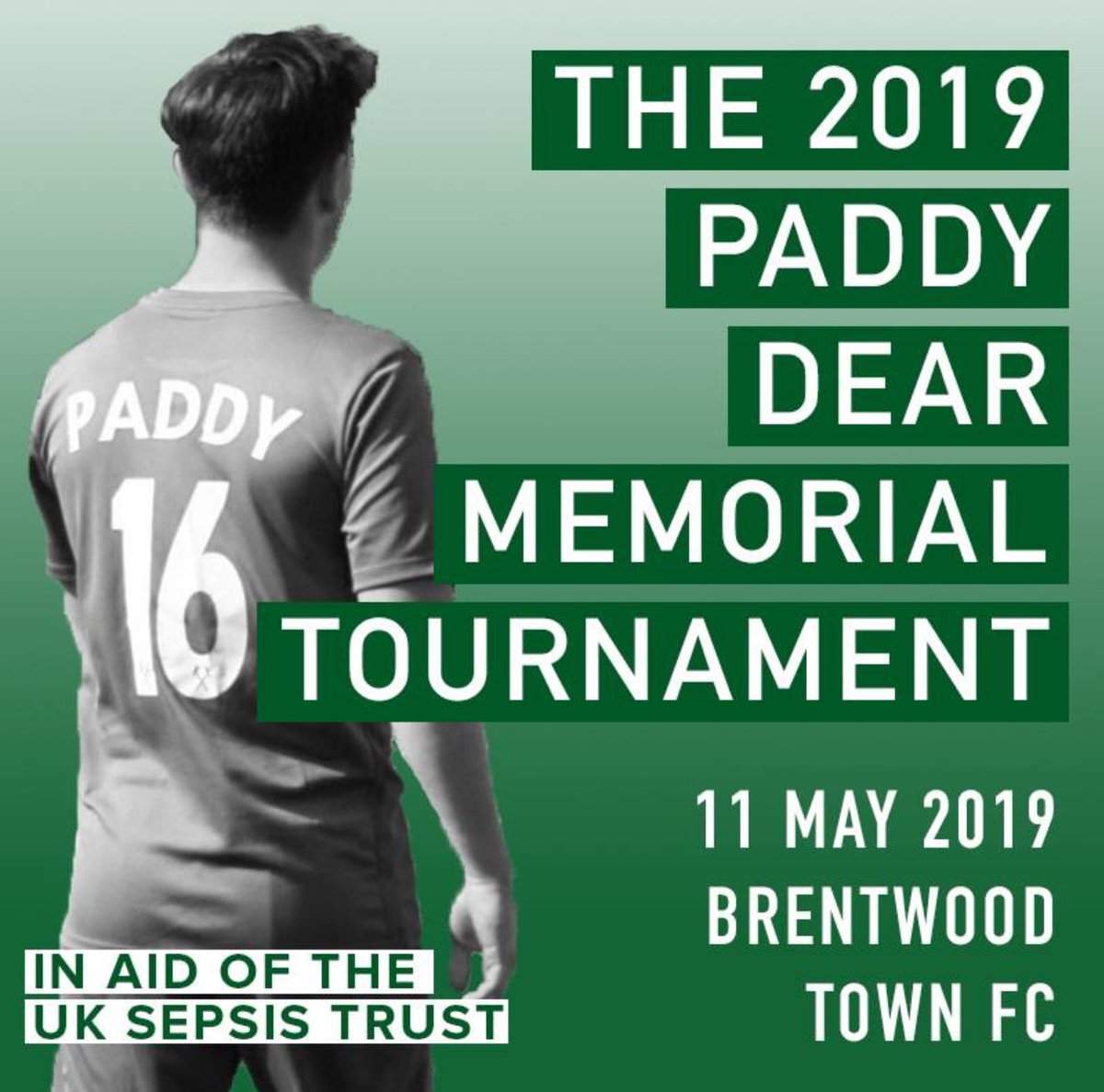 PaddysPyros's tweet photo. REMINDER: Saturday 11th May (this Saturday) is the Annual Paddy Dear Memorial Tournament. Kick Off is CONFIRMED for 11am. So get yourselves down to Brentwood Town FC on Saturday to help raise as much money as possible for Sepsis and watch the Pyros win. https://t.co/23YvA5hsGy