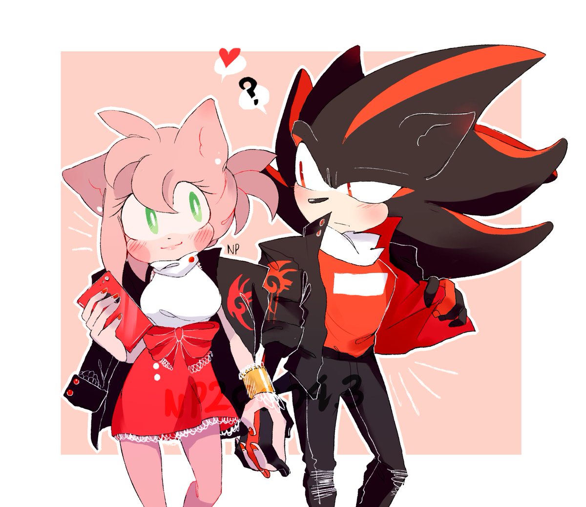 😘😘😘 #shadamy #shadowthehedghog #amyrose #SonicTheHedgehog #fanart