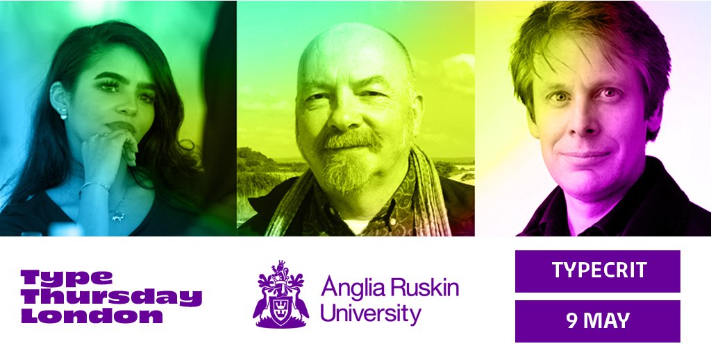 TypeThursdayLON's tweet photo. Presenters for our May event are @farahohadi and course leaders from @AngliaRuskin Jon Melton and Will Hill 🙌
Last minute tickets here 👉https://t.co/IgpGLtpfJa
🌟Drinks + Chat + Type Crits + Fun 🌟#typecrit #cambridgeevent #cambridgedesign #cambridge #fenland @JeremyTankard https://t.co/FnxUnpKG8Z