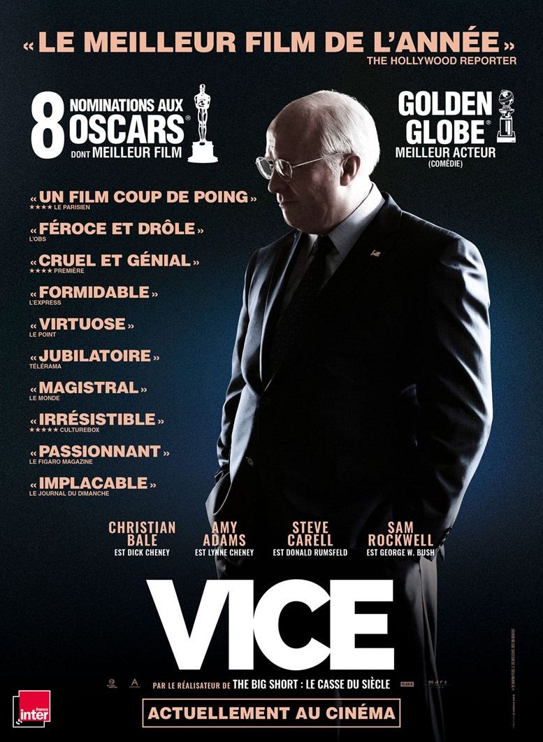 Vice (USA / 2018) @GhostPanther avec #ChristianBale #AmyAdams @SteveCarell #SamRockwell #AlisonPill @eddiemarsan #JustinKirk #LisaGayHamilton #JessePlemons #BillCamp #DonMcManus #LilyRabe #SheaWhigham @CookieRiverside @tylerperry