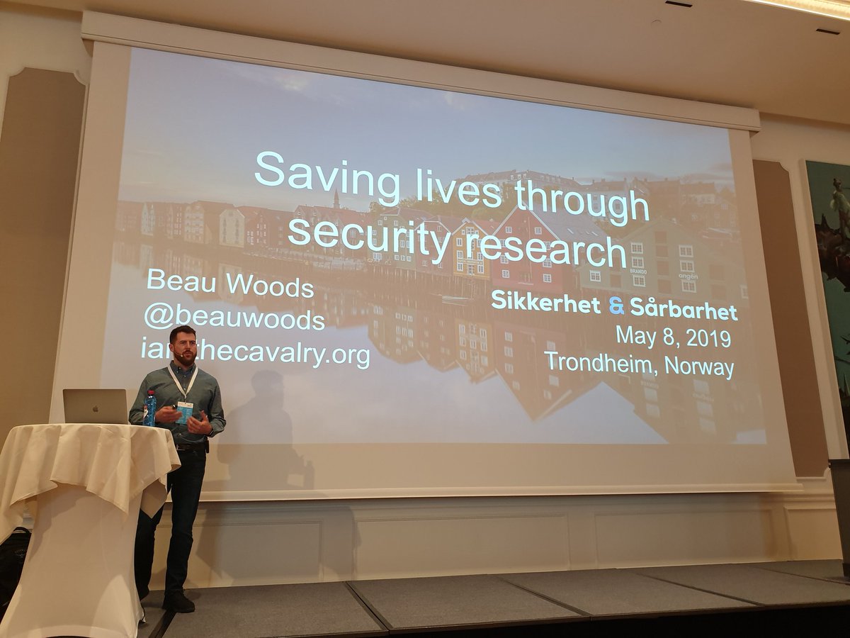 MarieGMoe's tweet photo. Saving lives through security research! @beauwoods tells us stories about medical device security. #DnDSoS https://t.co/Eq3b56fU6q