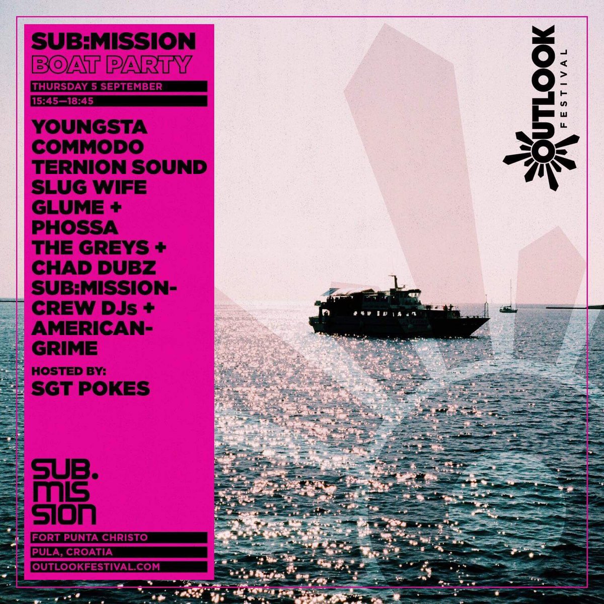 theslugwife's tweet image. Roll call for @OutlookFestival @subdotmission boat party! 🔊 #slugwifeyforlifey #soundnothype