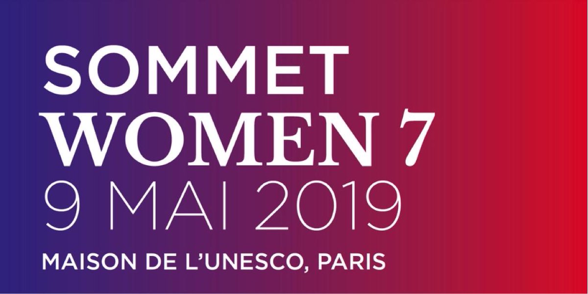 Demain a lieu le Sommet #W7 ! Suivez-le en direct sur @Women7offical ainsi que la remise des recommandations du Mouvement Women 7 aux ministres des Droits des #femmes des pays du <a href="/G7fr/">France G7</a>, pour que ce dernier soit véritablement #féministe ! #FeministsCount