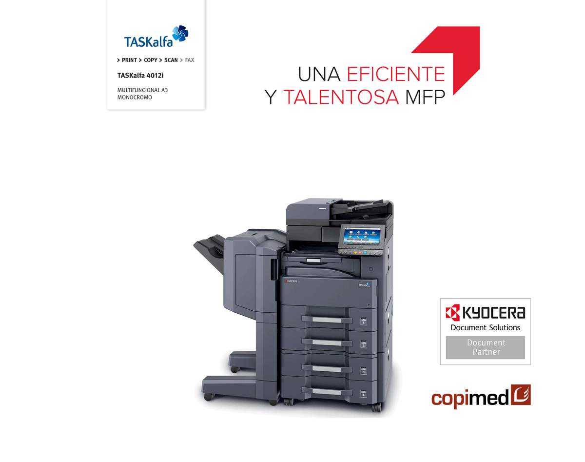 Copimed_es's tweet photo. #KYOCERA #TASKalfa4012i: Una eficiente y talentosa MFP para pequeños y medianos grupos de trabajo donde se requiere alta productividad y una óptima inversión.
Infórmate más aquí 👉 https://t.co/yT7SPabxJE https://t.co/4d7D21hcLh