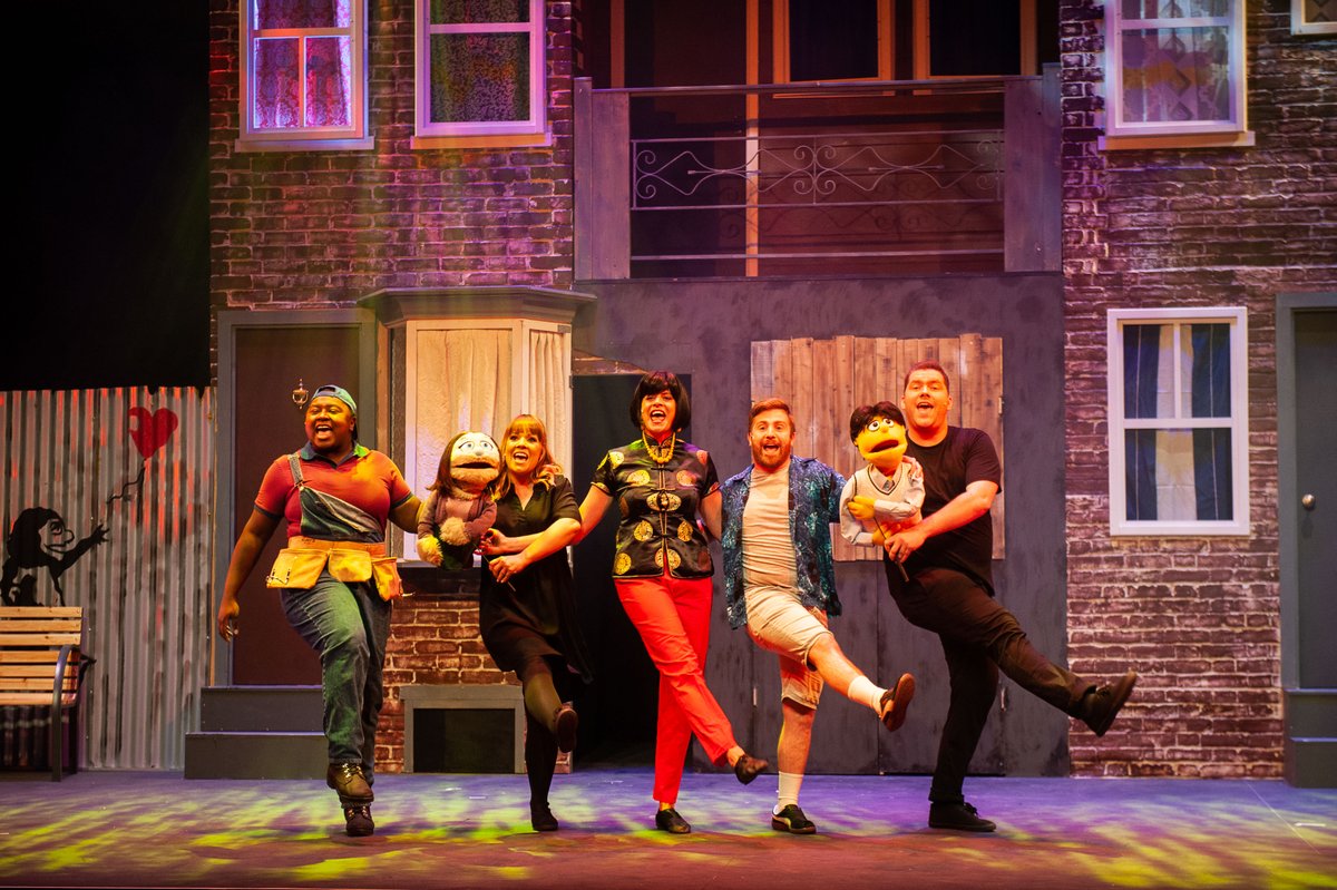 southhillpark's tweet photo. @ebostweets opened Avenue Q here last night. They're on until Sat 11 May, 7.45pm nightly (matinee Sat 2.30pm).

Don't forget to click https://t.co/7TEa45uhiL to book. Parental advisory, explicit content. For ages 15+ only.

Photos by Savannah Photographic. https://t.co/L8ZY9B249L