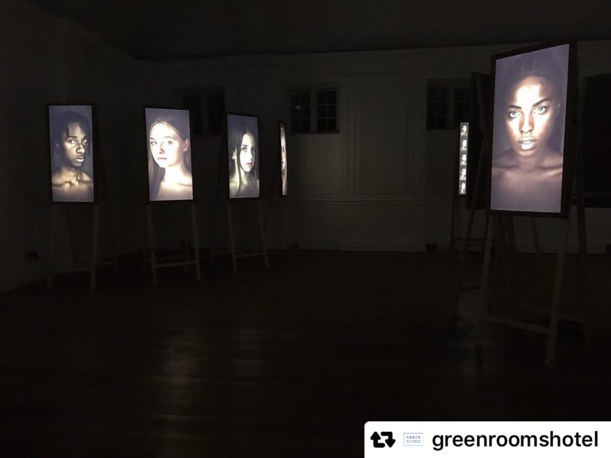 @greenroomshotel · · · 
Such an amazing exhibition produced by Dave Tree and hosted within the Green Rooms. 
_____
So great to see our Gallery space with such a nice set up for @davetree beautiful photo project. Thank you! #abareportrait