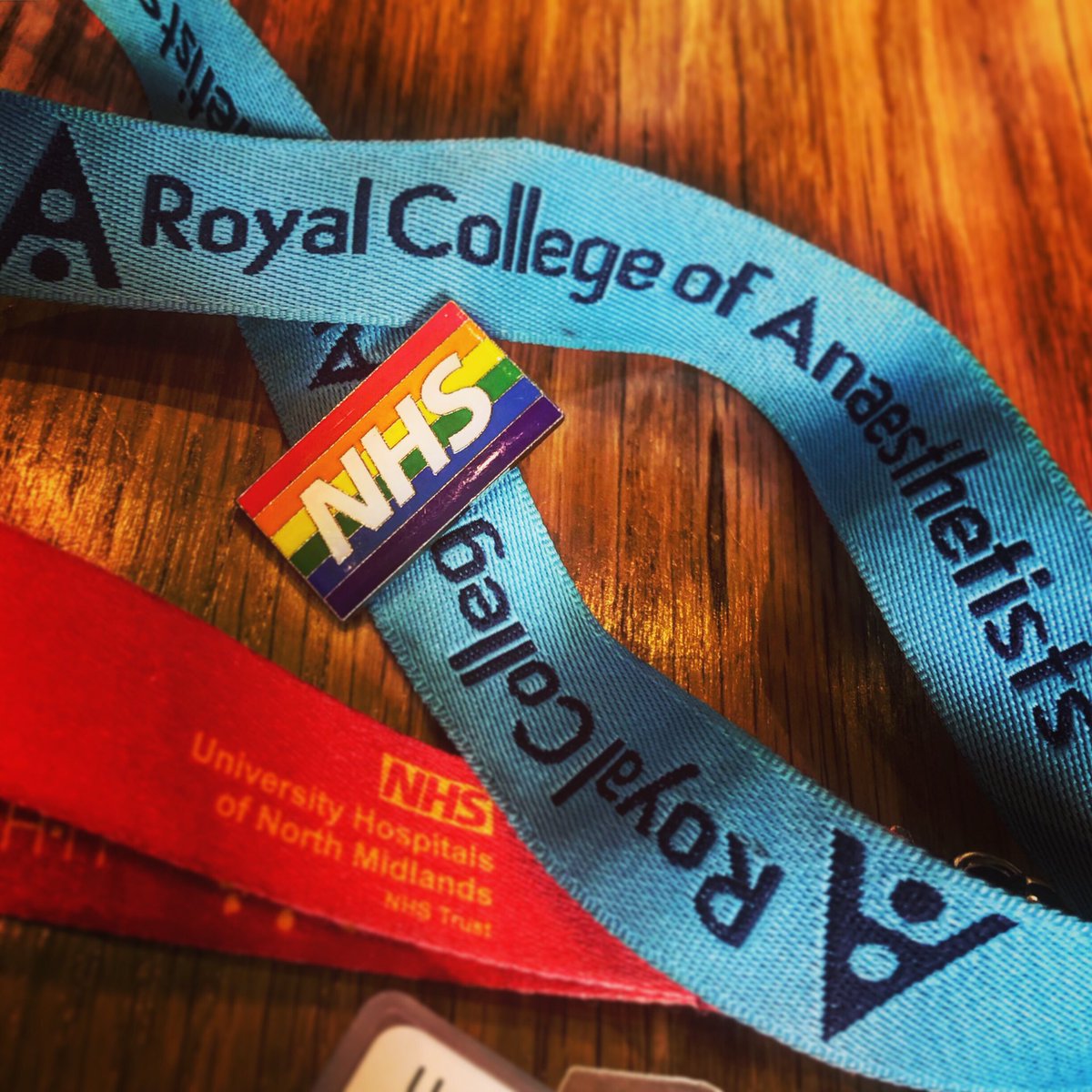 Will be sporting this today #StaffNetworksDay @RainbowNHSBadge @UHNM_NHS @UHNMCharity @RCoANews @AAGBI @AAGBI_GAT #LGBT #LGBTinMedicine #Pride