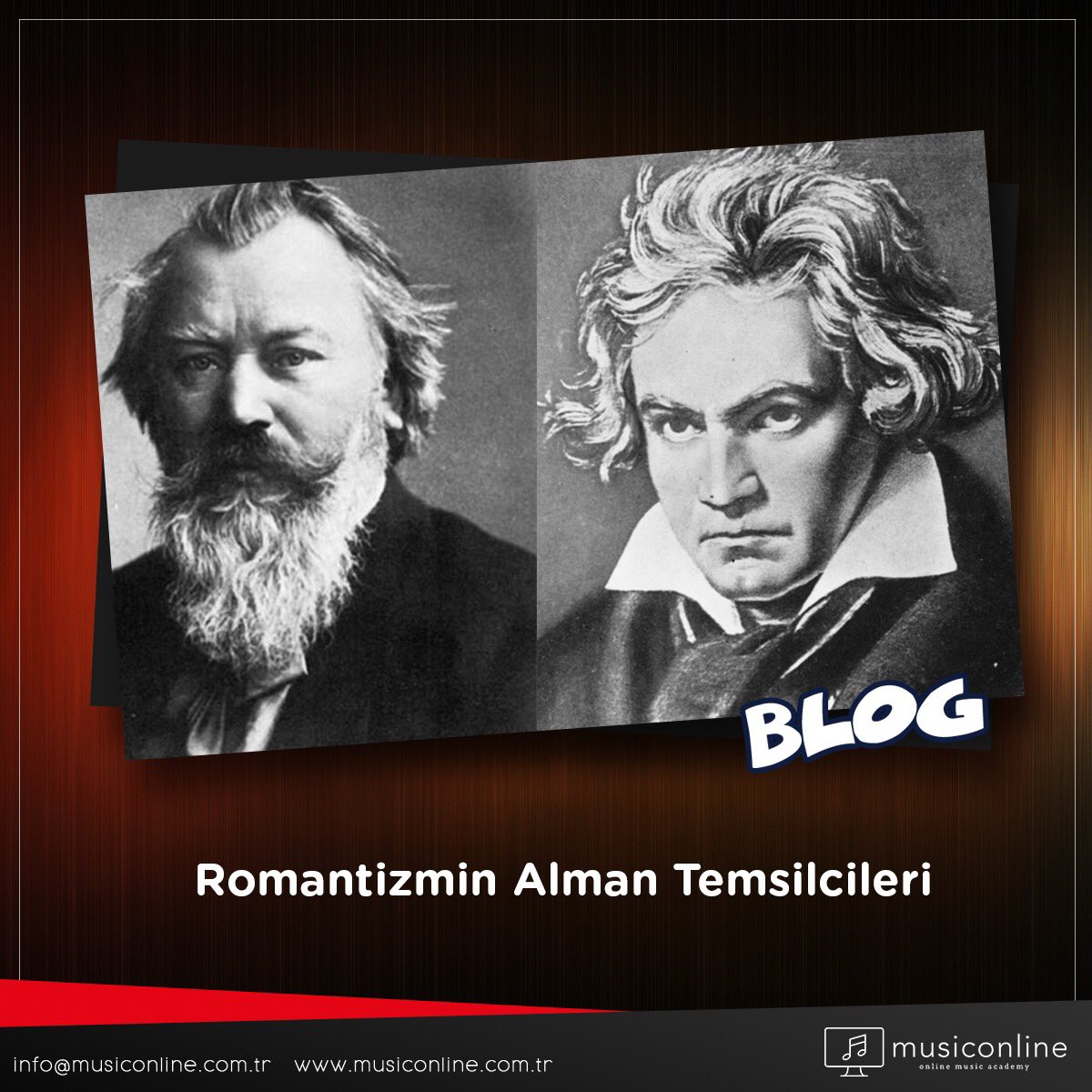 musiconline_tr's tweet photo. Müzikte romantizmin Alman temsilcilerinden Beethoven, Brahms, Liszt ve çok daha fazlası, kısa hayat hikayeleriyle blog yazımızda!
#musiconline #muzikonline #Blogger_TR #Blogum #BlogYazisi #Romantizm #Brahms #Beethoven #KlasikMüzik #KlasikMuzik #MüzikDersi #MuzikDersi #Piyano https://t.co/4Yc7pK1HHk