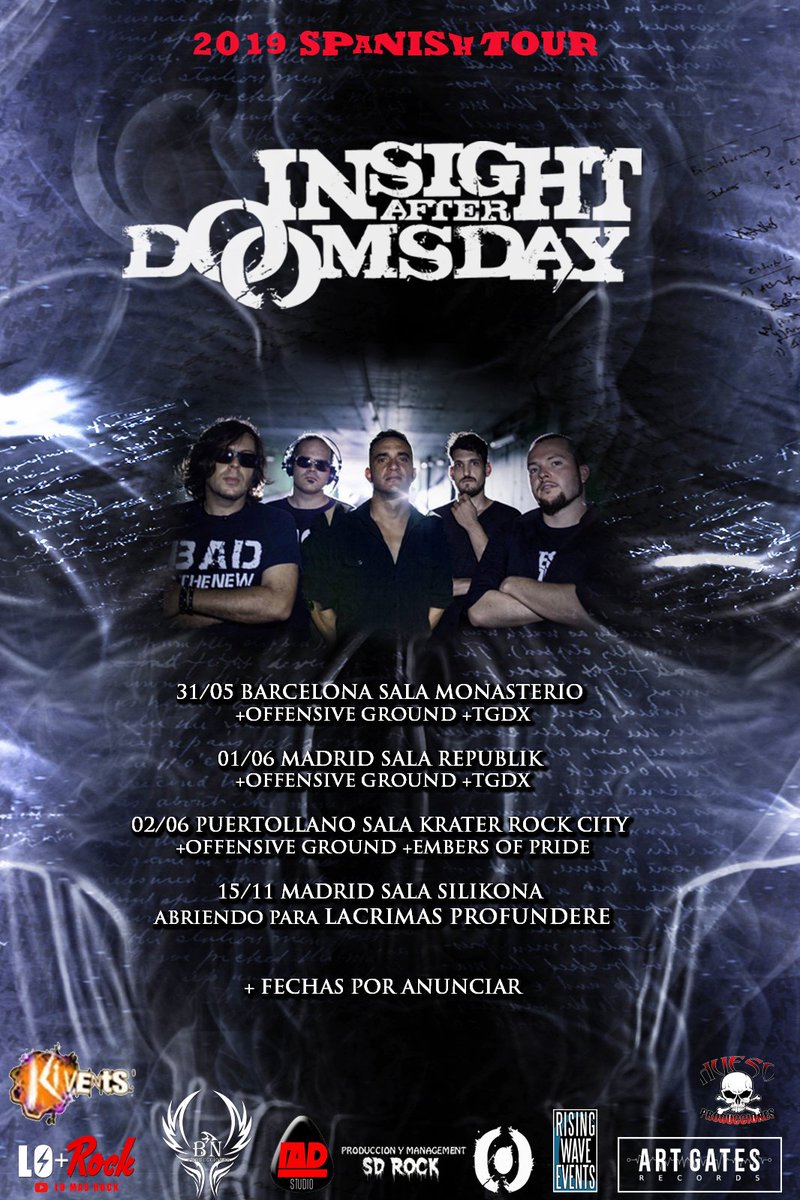 Próximas fechas de <a href="/InsightAfterDoo/">InsightAfterDoomsday</a> por la península. No os perdais a los catalanes y su directazo presentando #EventsofMisery #AGR