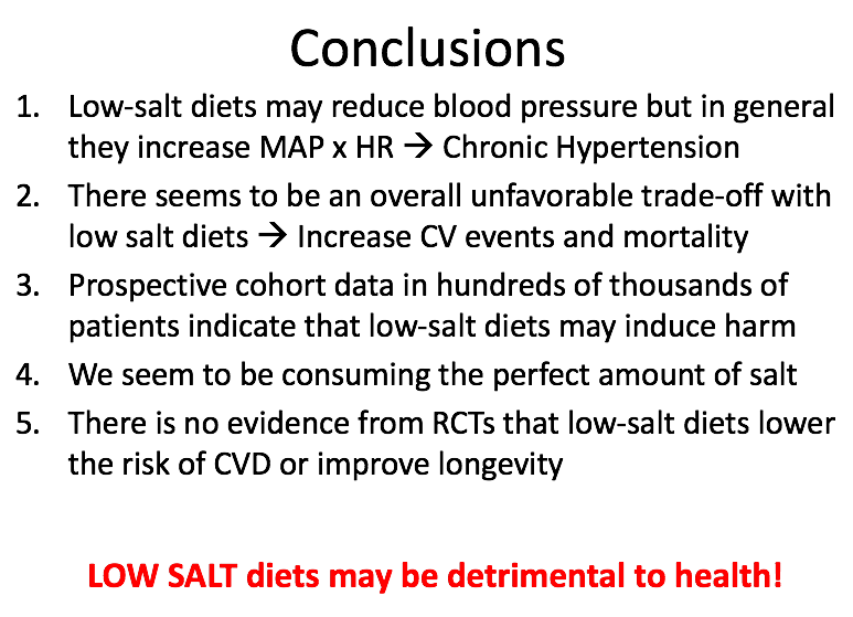 There is ZERO evidence that low-salt diets are beneficial to our health