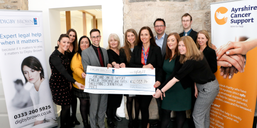 DigbyBrownLLP's tweet photo. “The team in the Sandgate office have been a pleasure to work with, and it’s really reassuring that national companies like Digby Brown care about the communities in which they live and work.” Sandra MCCall, CEO of @ayrshirecancer. Read more https://t.co/h68txmnsR7 https://t.co/NHfuF4fBoQ